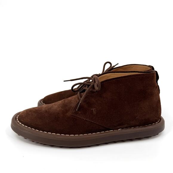 Tod’s Brown Suede Gommino Pebble Sole Chukka Desert Boots main image 5
